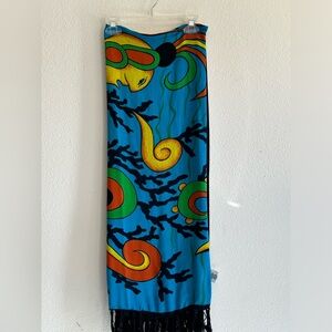 Large Kaila fringed sarong in bright beautiful colors